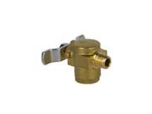 Ball Valve, Angled, 3/8 inch, Brass